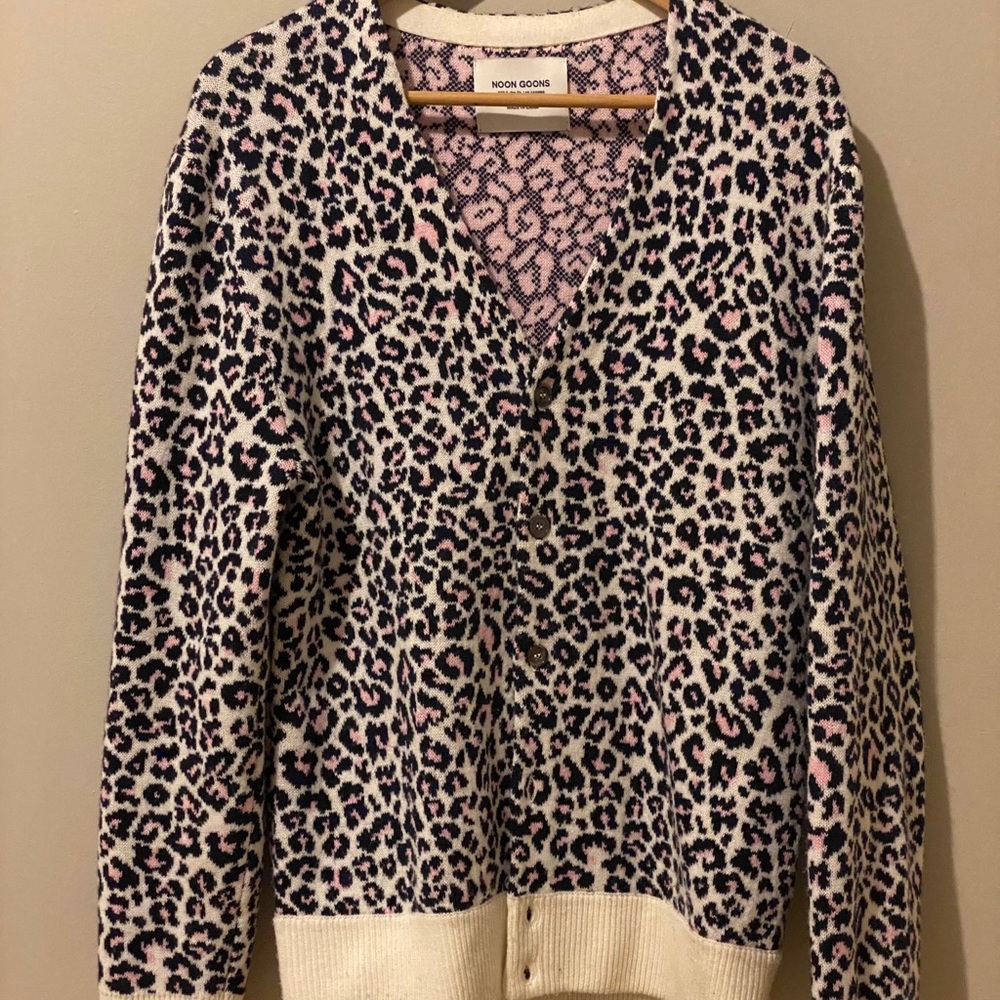 Noon Goons leopard print cardigan